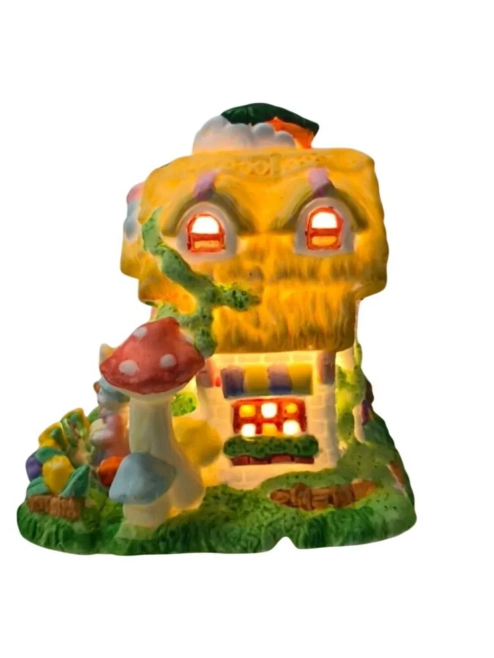 Cottontale Cottages Home Sweet Home Hand Painted Porcelain 1998 Light-Up Easter